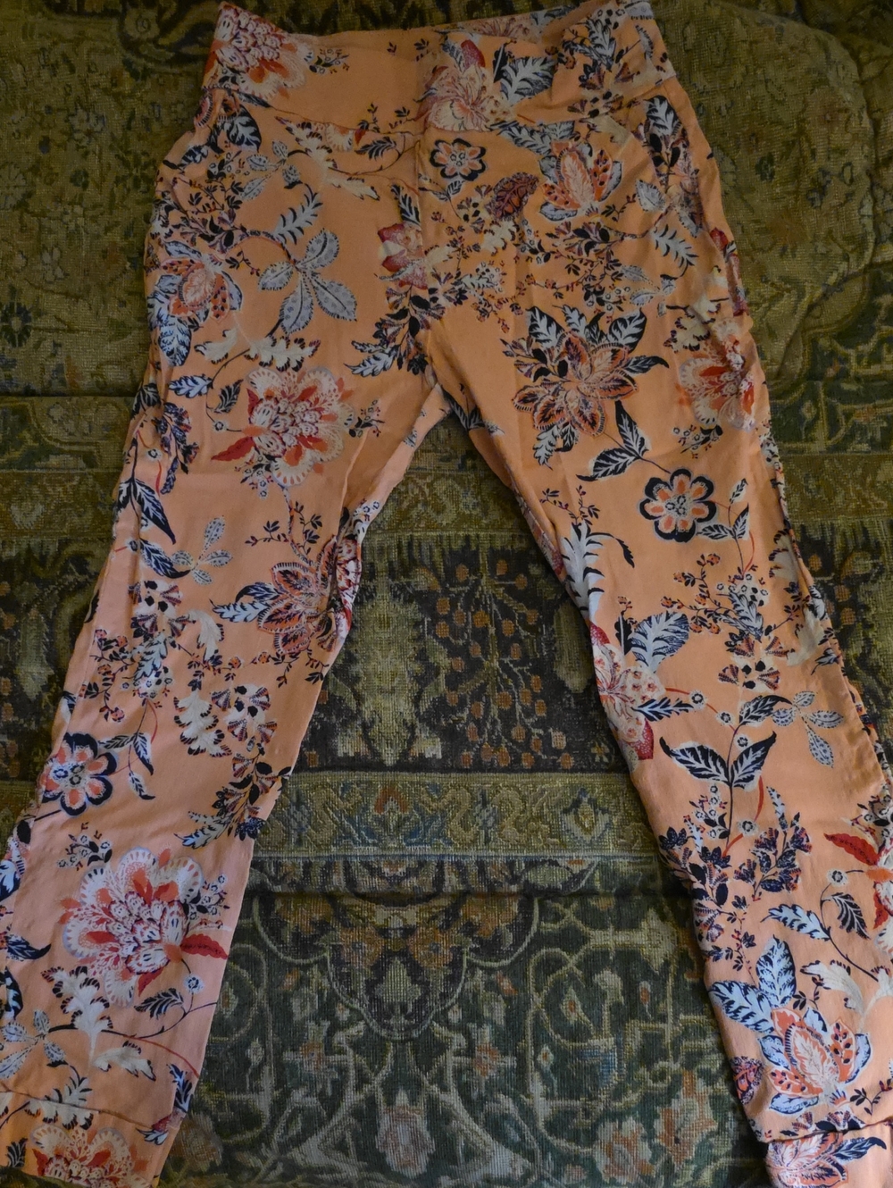Floral Peach Print Women’s Pants